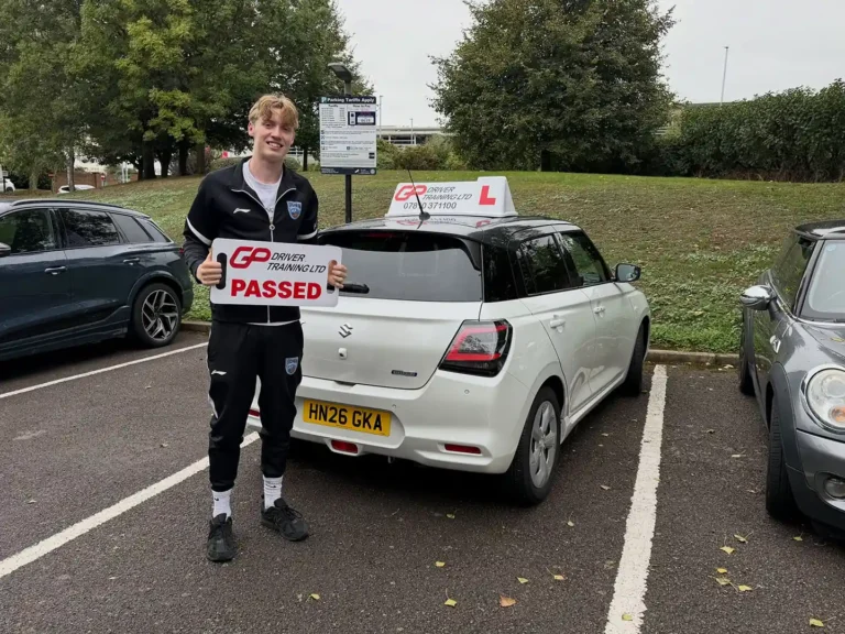 Charlie after passing his driving test in October 2026